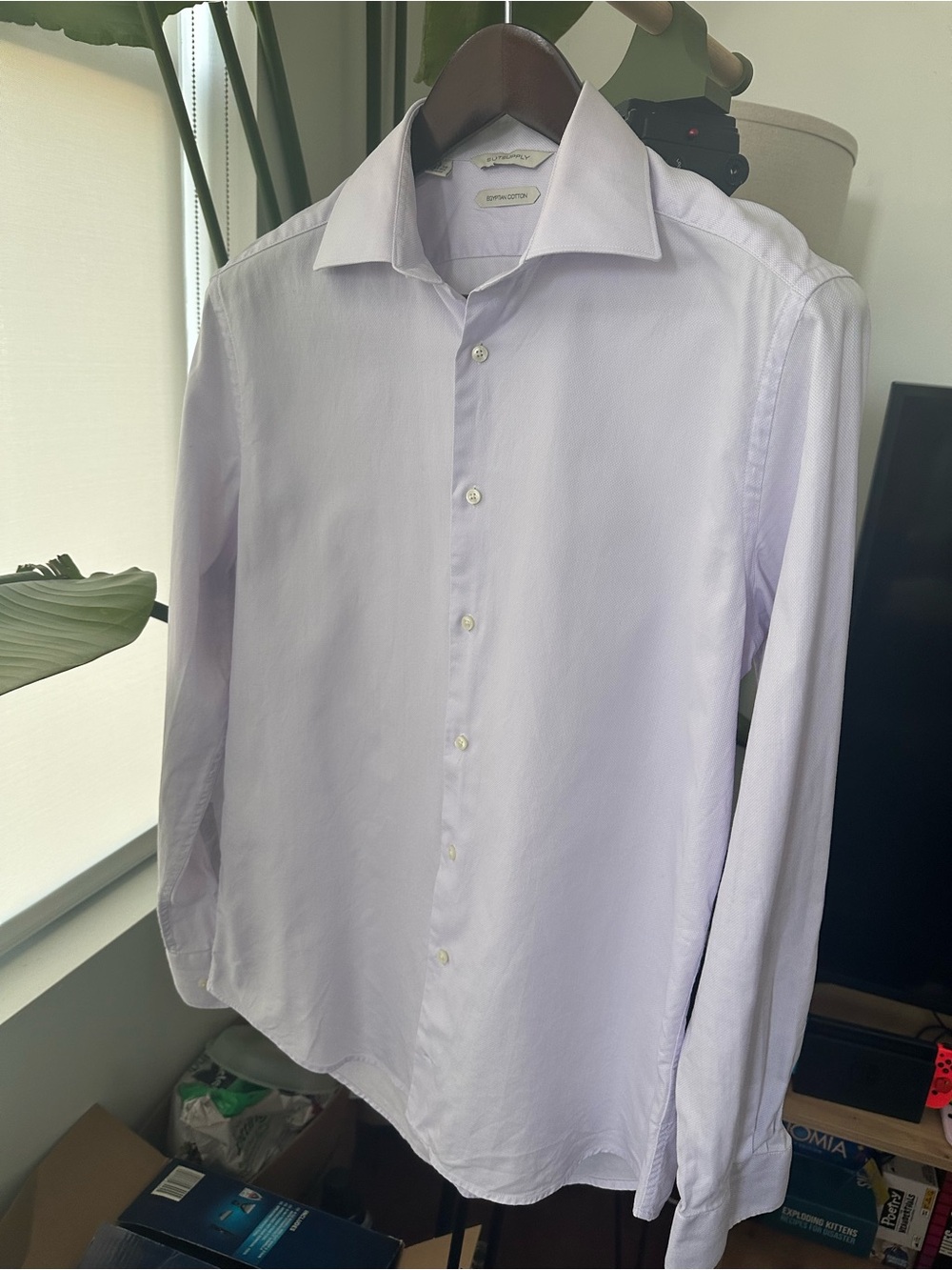 Suitsupply Light Lavender Egyptian Cotton Dress Shirt - Spread Collar